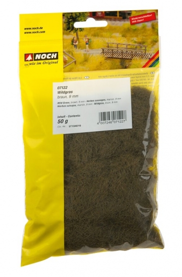 Preview: NOCH 07122 Wildgras braun, 9 mm, 50g Beutel