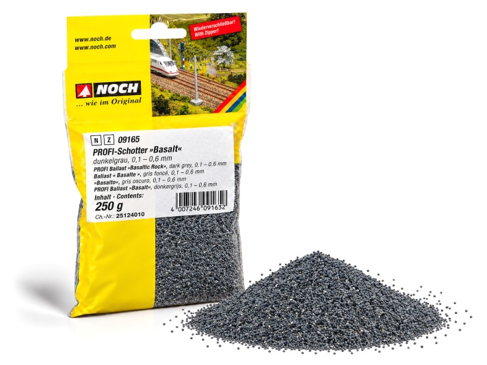NOCH 09165 N/Z PROFI-Schotter Basalt, dunkelgrau, 250g 