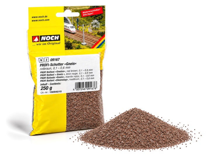 NOCH 09167 N/Z PROFI-Schotter Gneis, rotbraun, 250g 