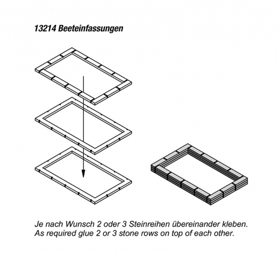 NOCH 13214 H0 Beeteinfassungen