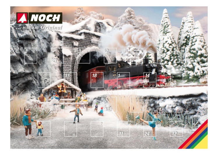 NOCH 15999 H0 Adventskalender mit 24 Figuren 