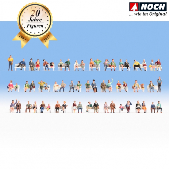 NOCH 37071 N Mega-Spar-Set „Sitzende“ 60 Figuren