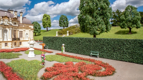 NOCH 21520 H0/TT Modellhecken hoch, dunkelgrün, 2 Stück