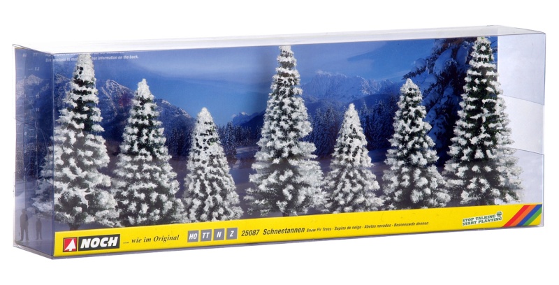 NOCH 25087 H0/TT/N Schneetannen 7 Stück, 8-12 cm hoch 