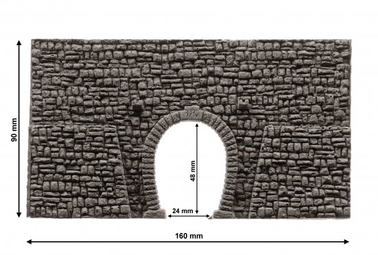 NOCH 34937 N Tunnel-Portal 1-gleisig, 16 x 9 cm