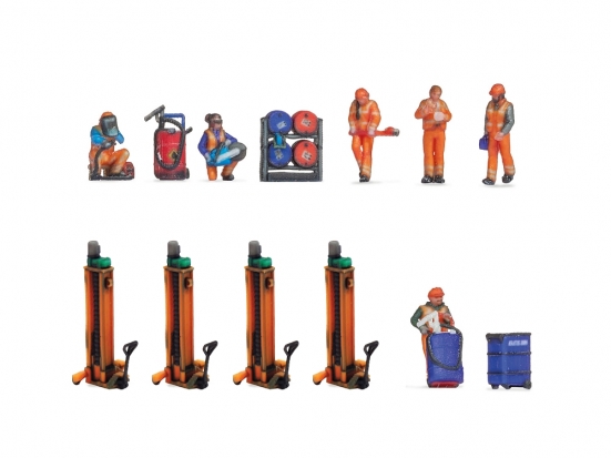 NOCH 35900 N Figuren-Themenwelt „Bahnbetriebswerk“