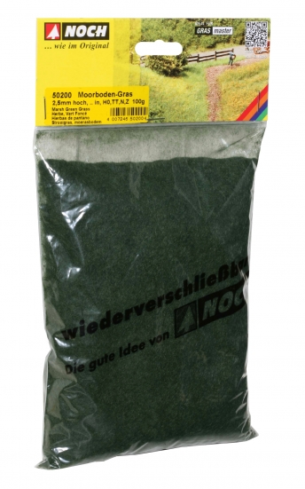 Preview: NOCH 50200 Streugras Moorboden 2,5 mm, 100g Beutel
