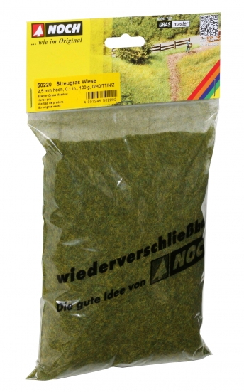 Preview: NOCH 50220 Streugras Wiese 2,5 mm, 100g Beutel