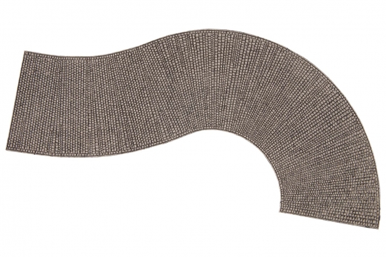 NOCH 60316 H0 Struktur-Kurve „Kopfsteinpflaster“ 7,5 x 32 cm