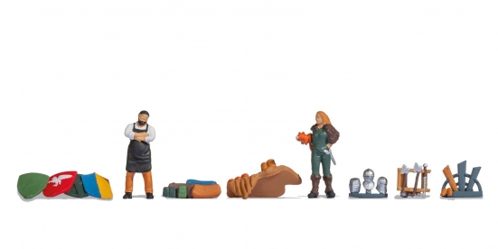 Preview: NOCH 65618 H0 Themen-Set „Mittelaltermarkt“