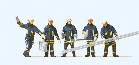 Preiser 10484 H0 Feuerwehrmaenner in Einsatzkleidung