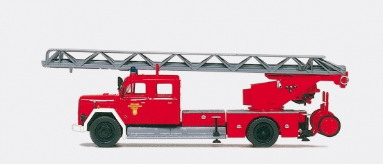 Preiser 31265 H0 Magirus Drehleiter DL 30, Staffelfahrerhaus F Magirus 150 D 10 (Bausatz)