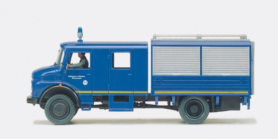 Preiser 37000 H0 Mannschaftskraftwagen MKW 72, Technisches Hilfswerk THW, Mercedes-Benz LA 1113 B/42 (Fertigmodell)