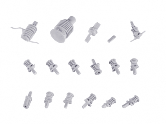 Roco 115978 Teilesatz Isolatoren, Antenne - lichtgrau Modelleisenbahn
