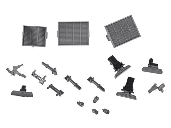 Roco 141150 Teilesatz Dachgitter, weißaluminium Modelleisenbahn
