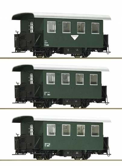 Roco 34100 H0e Schmalspur-Spantenwagen, ÖBB 3er-Set