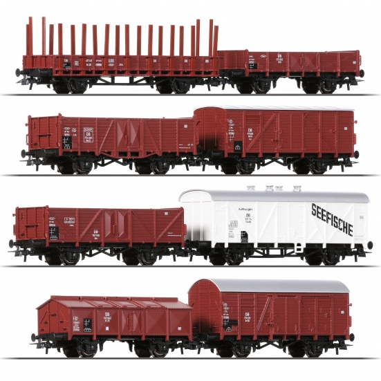 Roco 44002 H0 Güterwagen-Set der DB 8-teilig