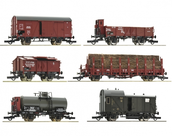 Roco 51323-2 H0 Güterwagen, DRG 6er-Set
