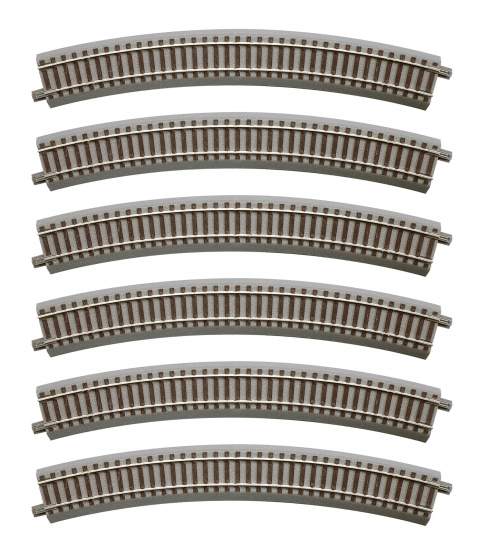 Roco 61124 H0 geoLine Gebogenes Gleis R4 (6 Stück)