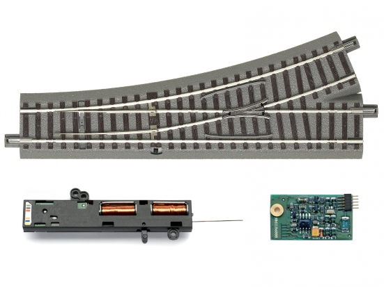 Roco 61140 H0 geoLine Digital Weiche links (61195+61196)