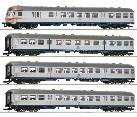 Roco 6200163 H0 Nahverkehrswagen „Silberling“, DB 4er-Set