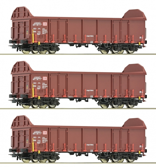 Roco 6600131 H0 Offene Güterwagen, DB AG 3er-Set