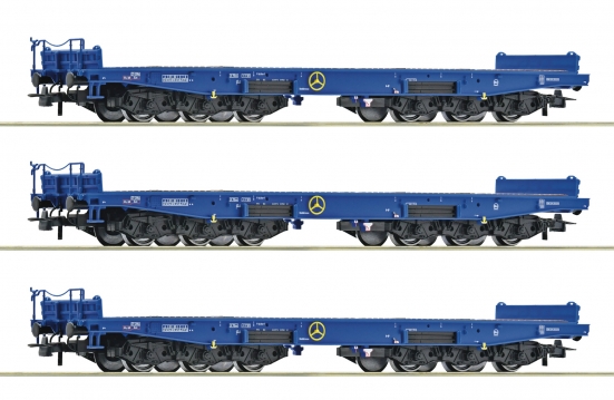 Roco 6600286 H0 Schwerlastwagen, Railpro 3er-Set