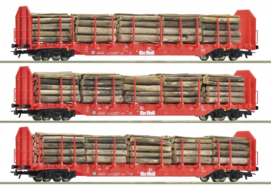 Roco 6600318 H0 Rungenwagen, OnRail 3er-Set
