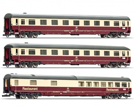 Roco 74096 H0 Schnellzugwagen, DB 3er-Set „Christoforus-Express“