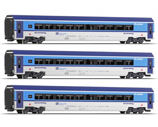 Roco 74139 H0 Personenwagen Railjet, CD 3er-Set