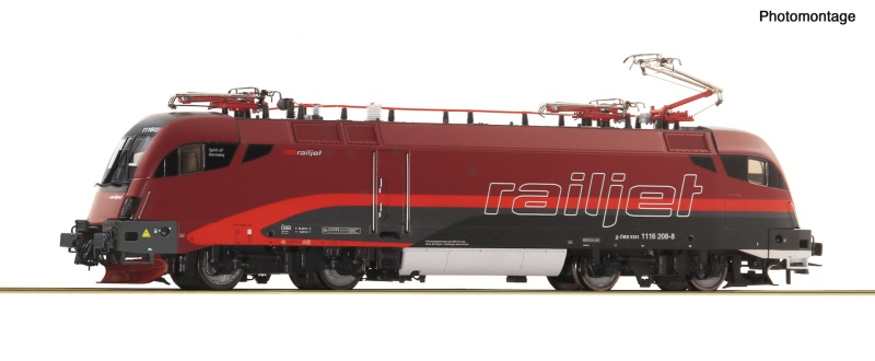 Roco 7580046 TT Elektrolok Rh 1116 „Railjet“, ÖBB, Analog