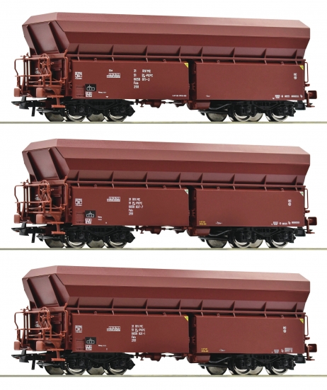 Roco 77037 H0 Selbstentladewagen, PKP Cargo 3er-Set