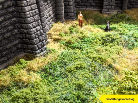 Preview: NOCH 07282 Wildgras-Foliage olivgrün, 20 x 23 cm