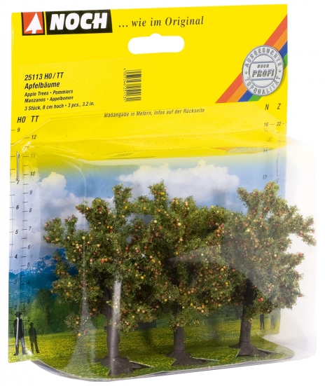 Preview: NOCH 25113 H0/TT Apfelbäume 3 Stück, 8 cm hoch