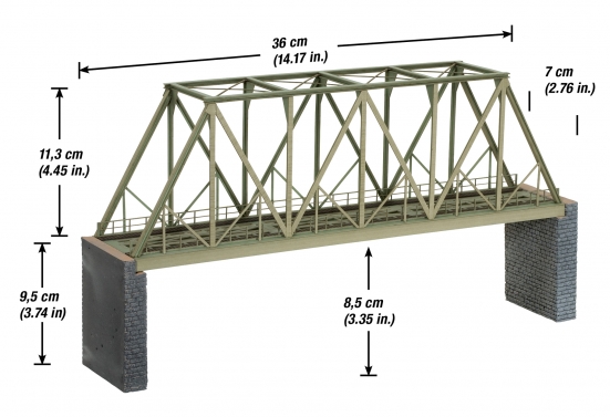 NOCH 67029 H0 Kastenbrücke, 36 cm lang