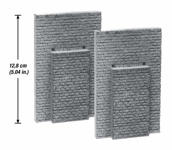 Preview: NOCH 67034 H0 2 Brückenköpfe, 12,8 cm hoch