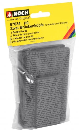 Preview: NOCH 67034 H0 2 Brückenköpfe, 12,8 cm hoch