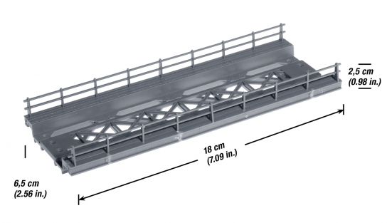 NOCH 21340 H0 Brücken-Fahrbahn gerade 18cm