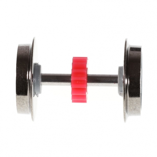 Preview: Roco 145433 H0 Radsatz mit Zahnrad ohne Haftringe, 1,2 mm Spurkranz