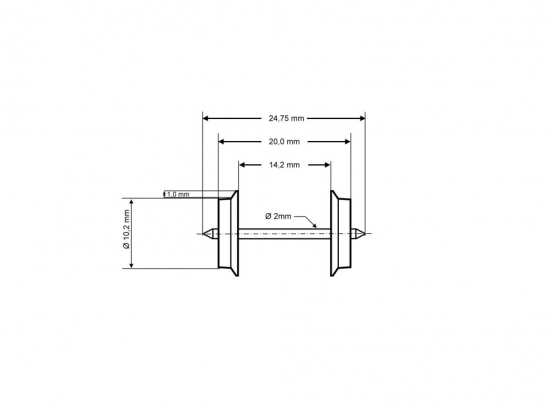 Roco 85634 H0 DC Wagenradsatz 41509