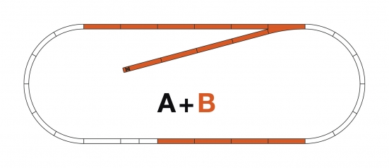 Roco 42020 H0 Roco LINE mit Bettung Gleisset B