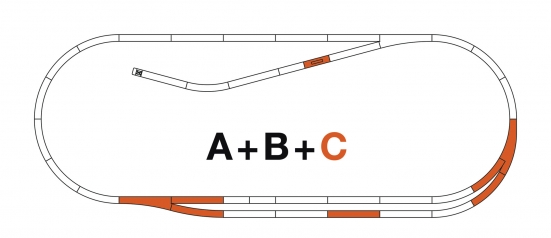 Roco 42021 H0 Roco LINE mit Bettung Gleisset C