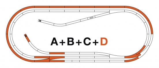 Roco 42022 H0 Roco LINE mit Bettung Gleisset D
