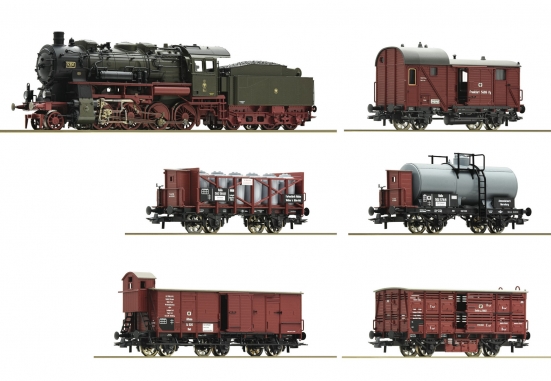 Roco 61482 H0 Preußischer Güterzug, K.P.E.V. 6er-Set für AC~ Wechselstrom