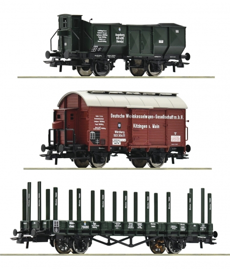 Roco 77028 H0 Güterwagen, K.Bay.Sts.B. 3er-Set