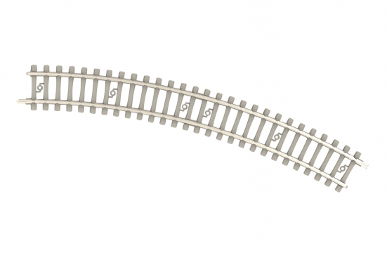 Minitrix 14522 N Gebogenes Gleis mit Betonschwellen R2, 30°