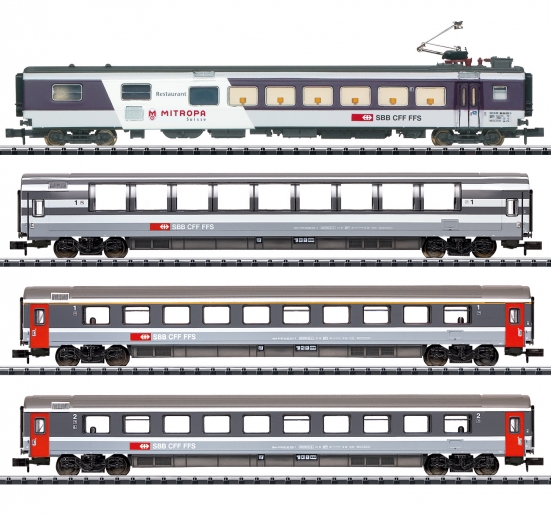 Minitrix 18440 N EuroCity Schnellzugwagen, SBB 4er-Set