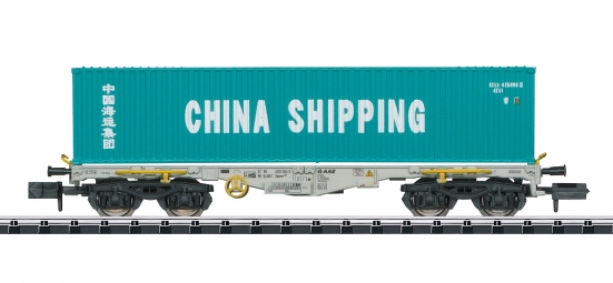 Minitrix 18703-01 N Containertragwagen Bauart Sgmmns 190, CHINA SHIPPING