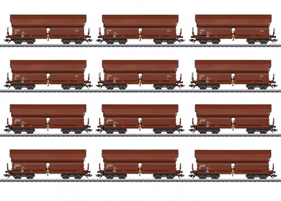 Trix 24968 H0 Schwenkdachwagen Tals 968, DB 12er-Set (Display)