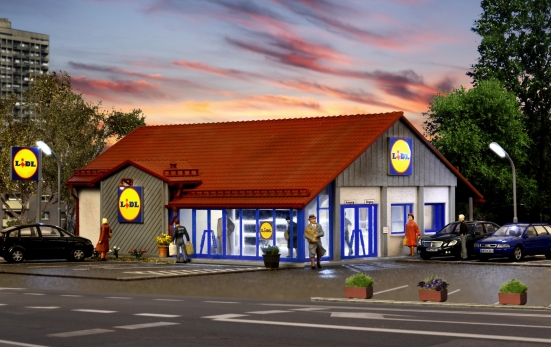 Vollmer 43662 H0 Supermarkt LIDL